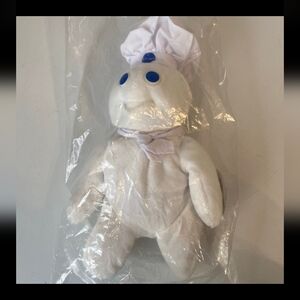 Vintage 1997 Pillsbury Doughboy 7" Dakin Plush Beanie Stuffed New Sealed In Bag